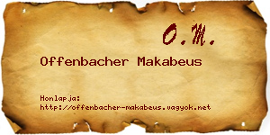 Offenbacher Makabeus névjegykártya